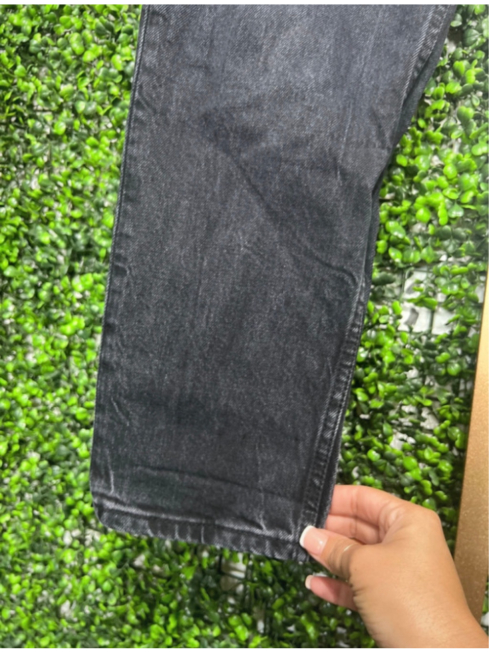 Zara High Rise Washed Black Straight Leg Cropped Denim Jeans size 8 - Picture 4 of 5